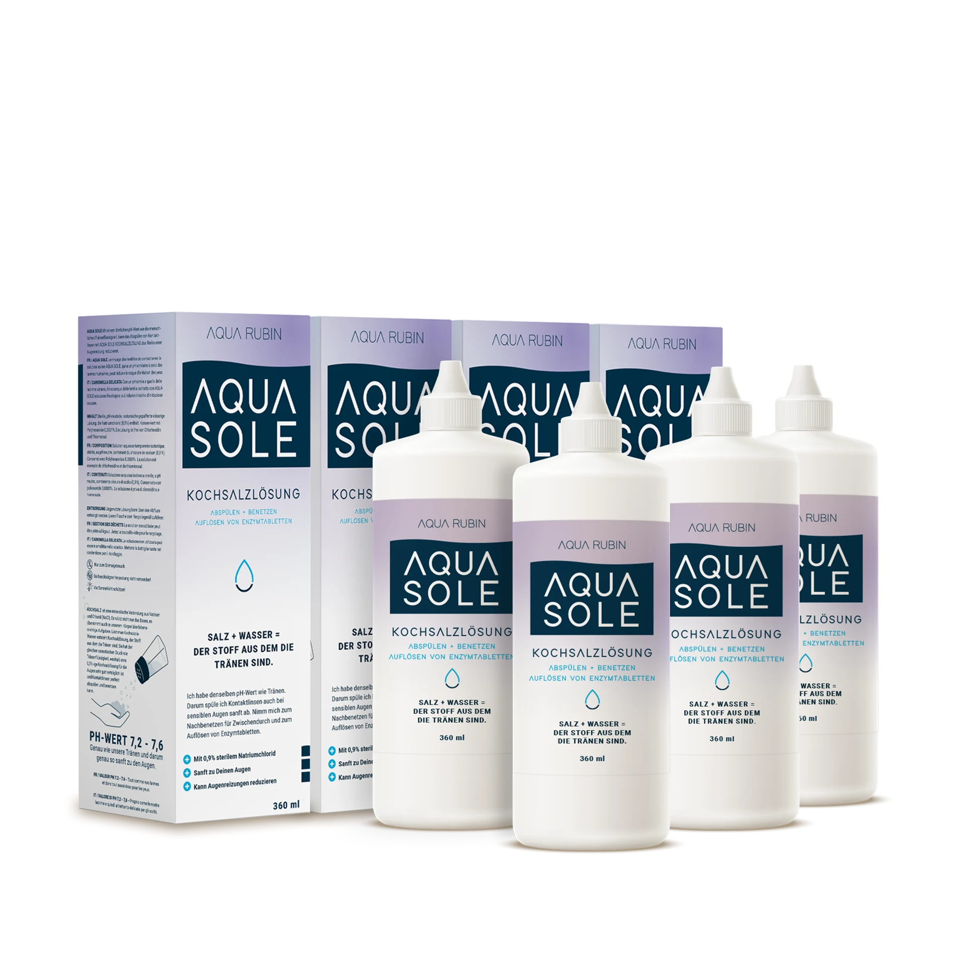 AQUA SOLE - Kochsalzlösung (4x360ml)