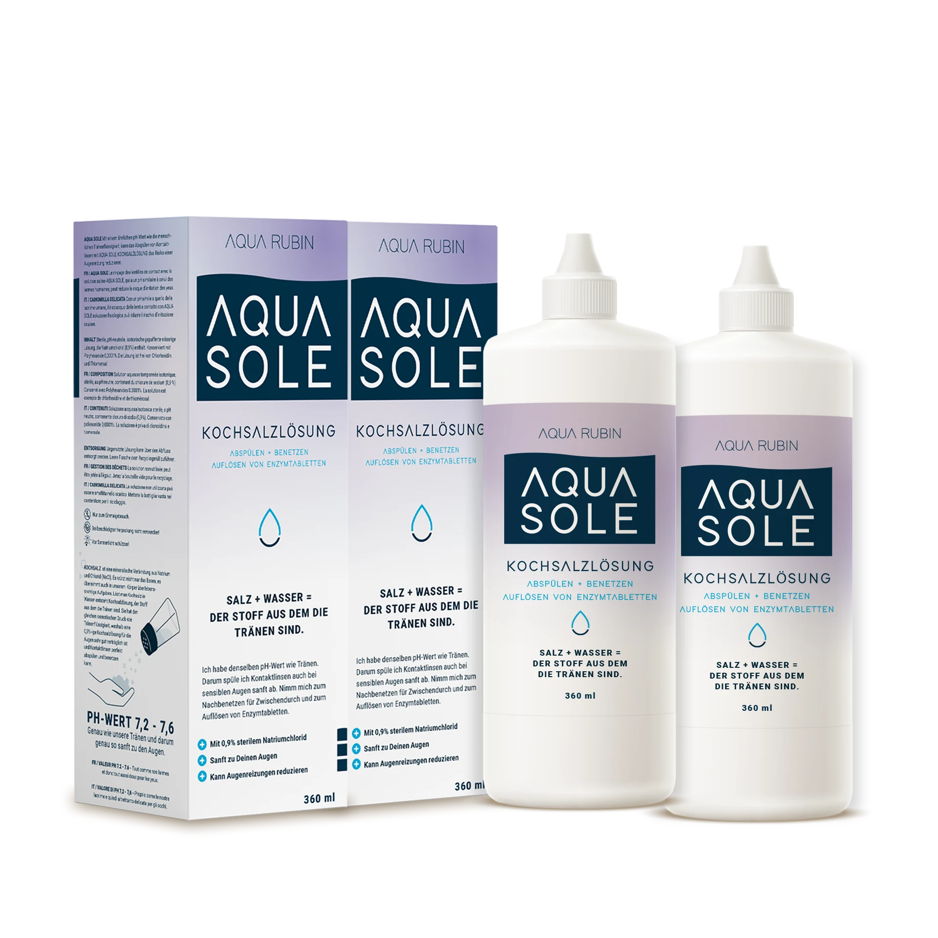 AQUA SOLE - Kochsalzlösung (2x360ml)